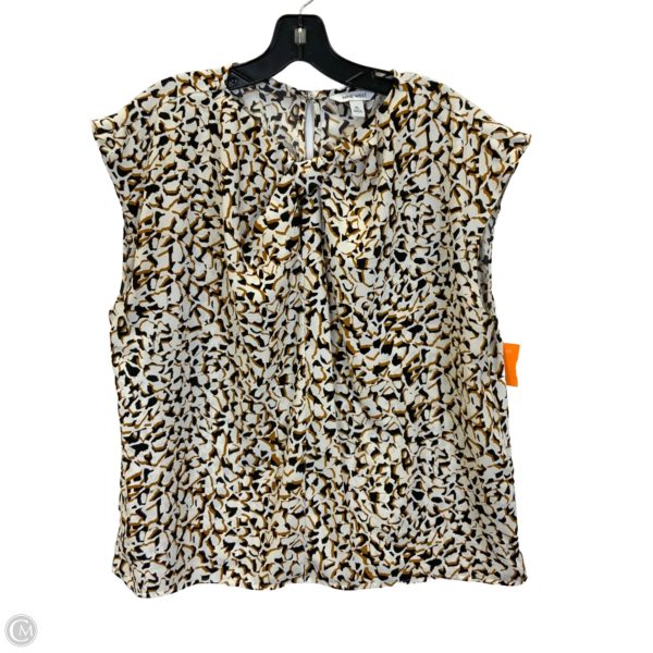 Top Sleeveless By Nine West Apparel In White & Yellow, Size: Xl Online Hot Sale