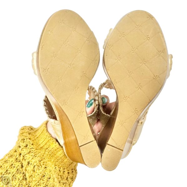 Sandals Heels Wedge By Jack Rogers In Gold, Size: 5.5 Cheap - Image 5