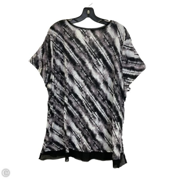 Top Short Sleeve By Simply Vera In Black & White, Size: 3x Fashion - Image 2