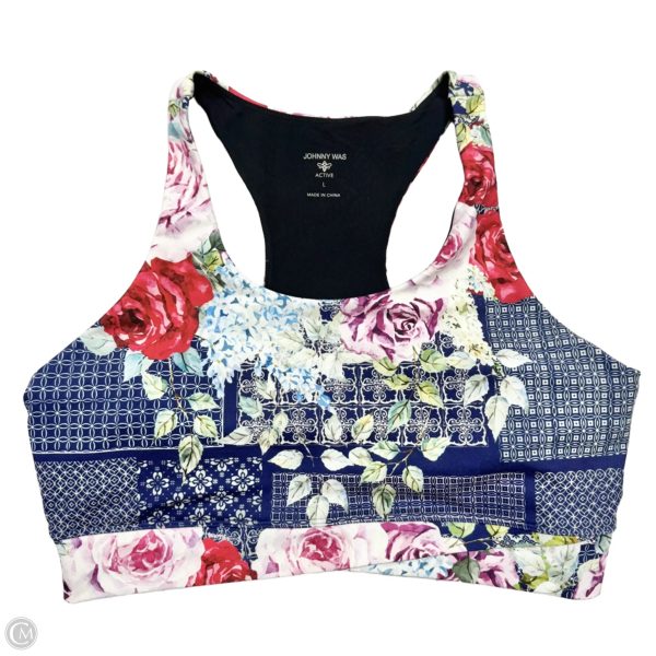Athletic Bra By Johnny Was In Floral Print, Size: L Online Hot Sale